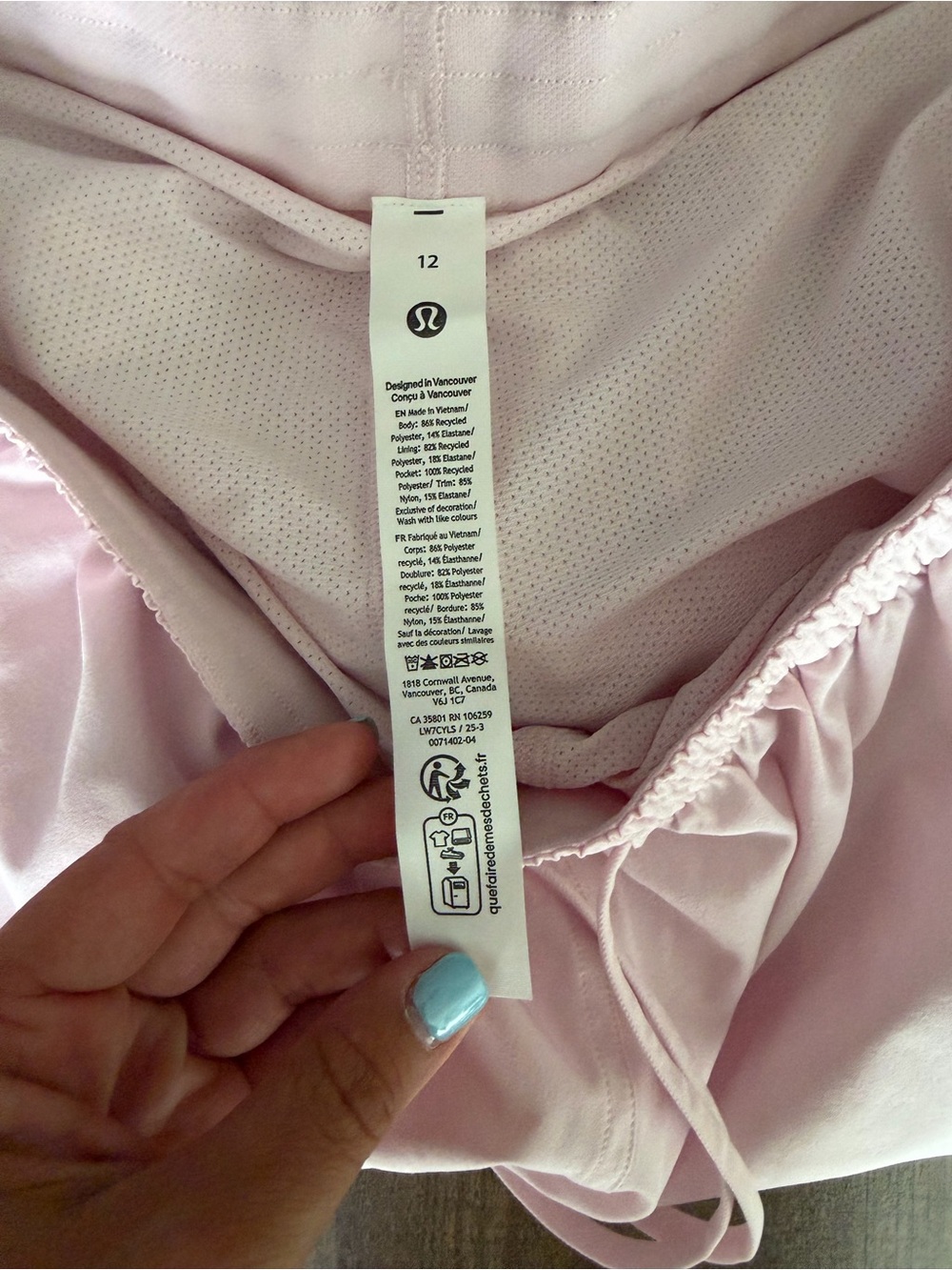 NWOT Lululemon Court Rival Shorts 3” Sz 12 *Blissful Pink / Red Clay* - Picture 5 of 6